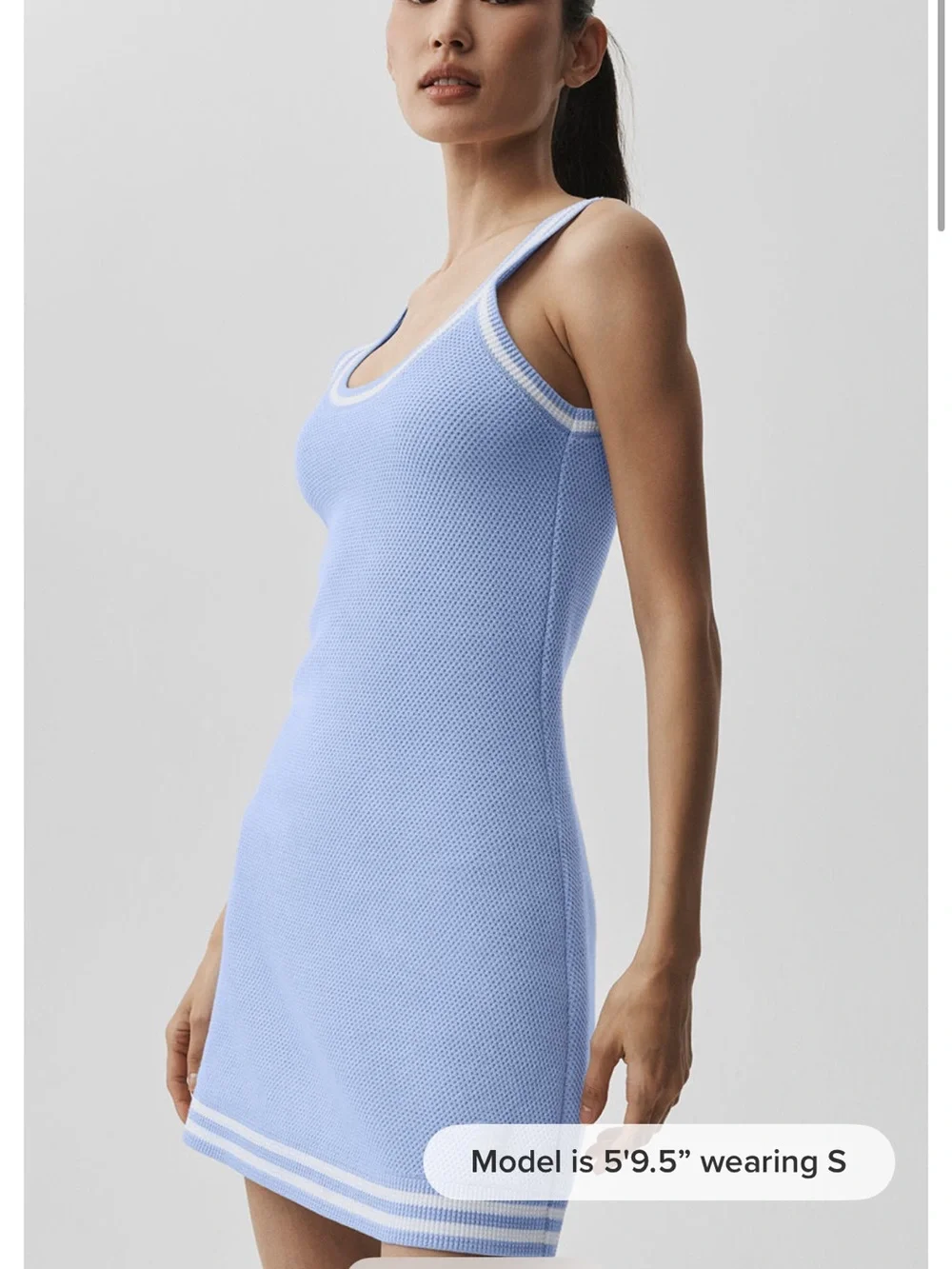 ALO Tennis Club Sweater Knit Dress- Provence Blue